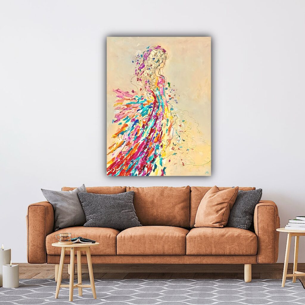 Breeze. 36”x 48” Acrylic / Mixed Media om Gallery Canvas