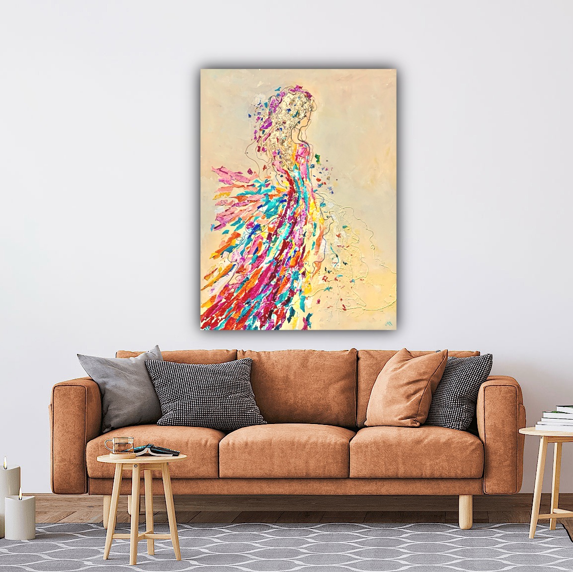 Breeze. 36”x 48” Acrylic / Mixed Media om Gallery Canvas